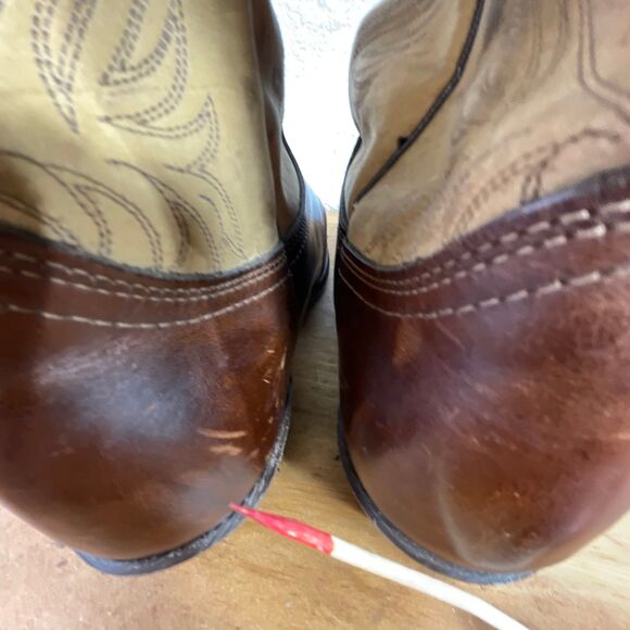 Durango Cowboy Boots Mens 9 Brown Tan Western Ranch Rodeo Leather Pull On Riding main image 10